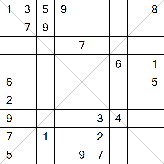 Sudoku X - Difficile