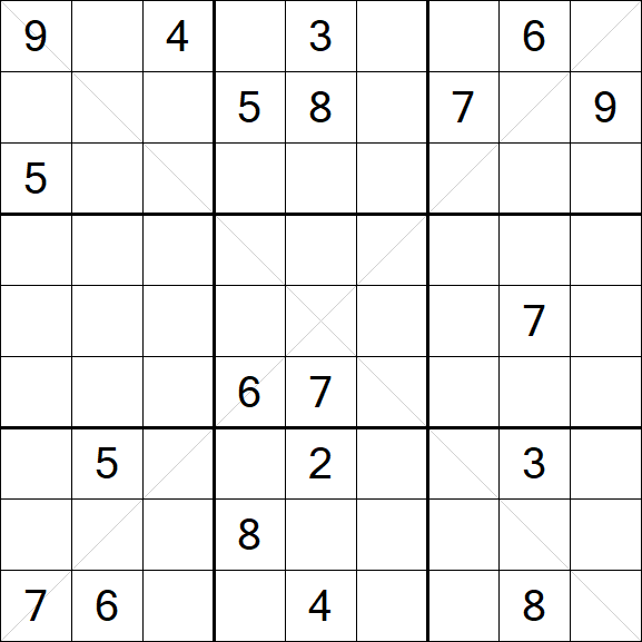 Sudoku X - Hard
