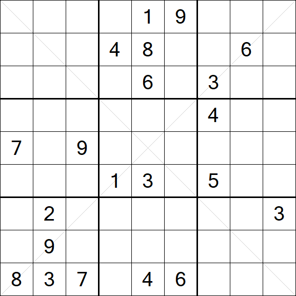 Sudoku X - Hard