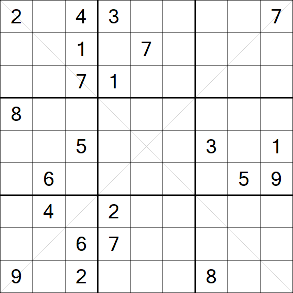 Sudoku X - Hard