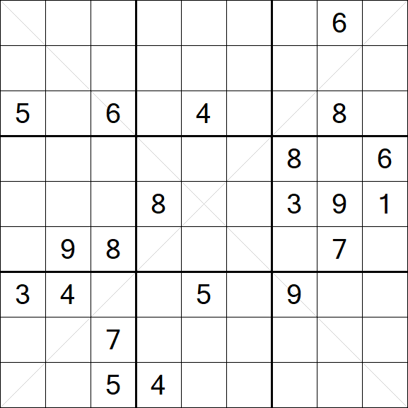 Sudoku X - Schwierig