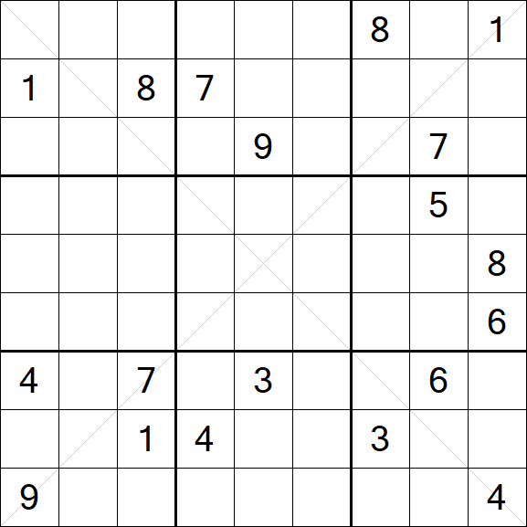 Sudoku X - Difícil