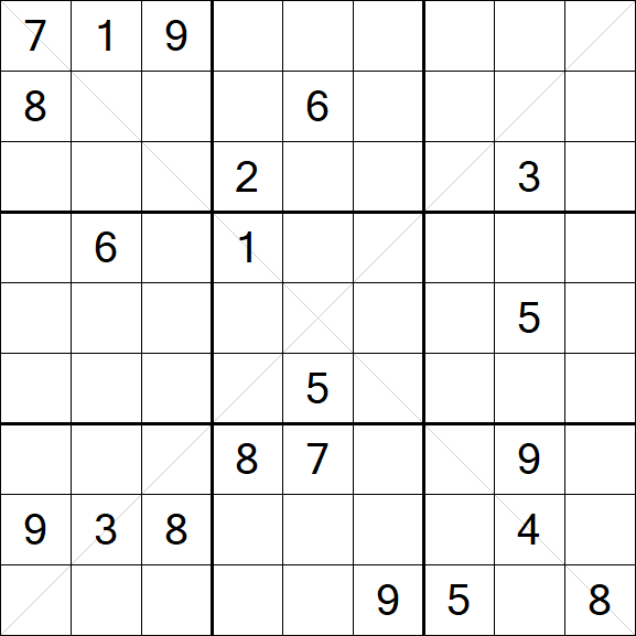 Sudoku X - Hard