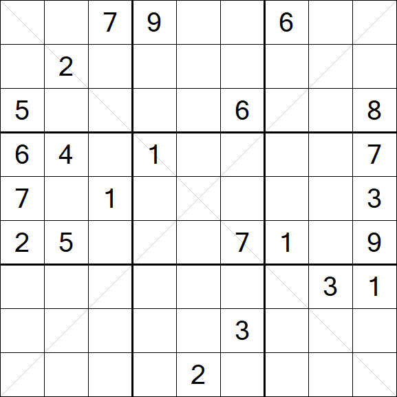 Sudoku X - Schwierig