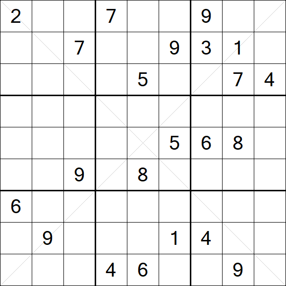 Sudoku X - Schwierig