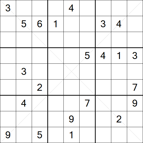 Sudoku X - Hard