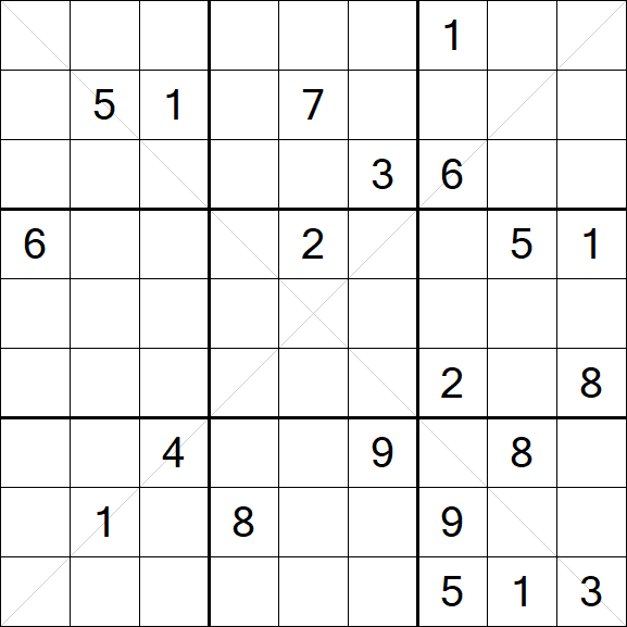 Sudoku X - Hard