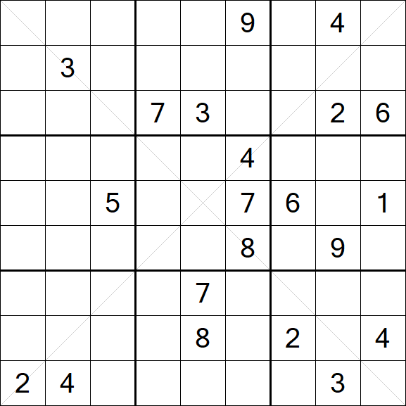 Sudoku X - Hard