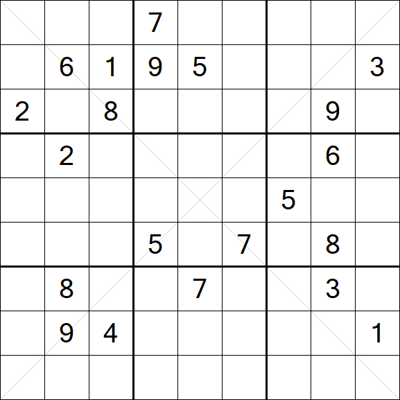 Sudoku X - Hard