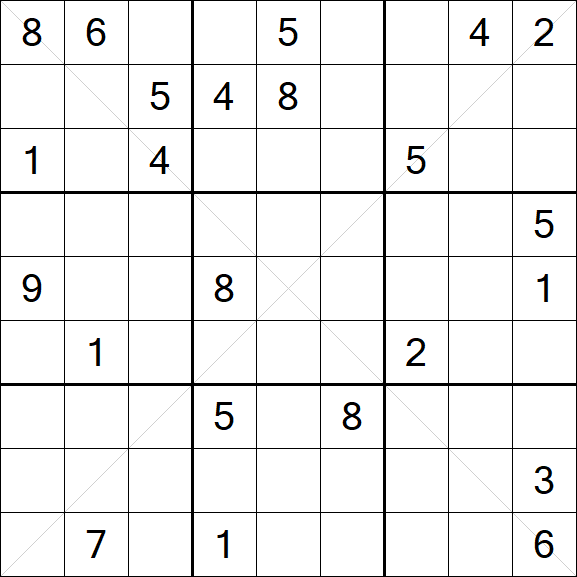 Sudoku X - Hard