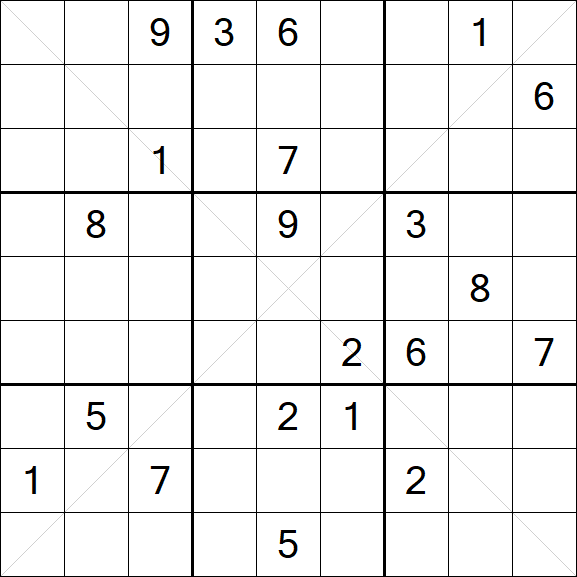 Sudoku X - Difficile