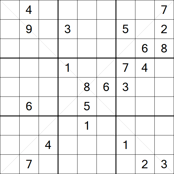 Sudoku X - Difficile