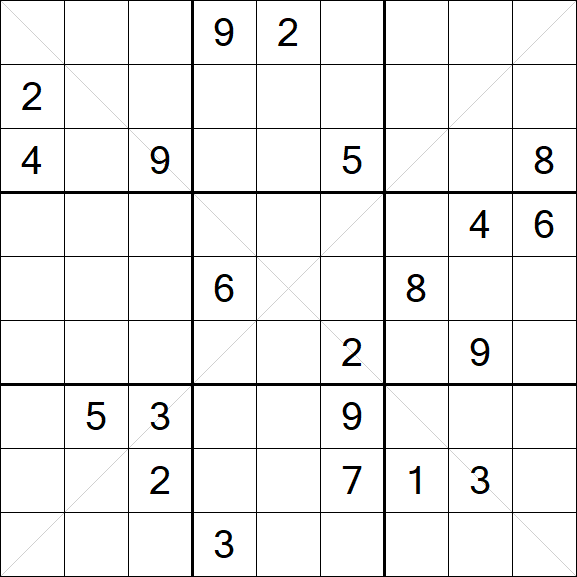 Sudoku X - Hard