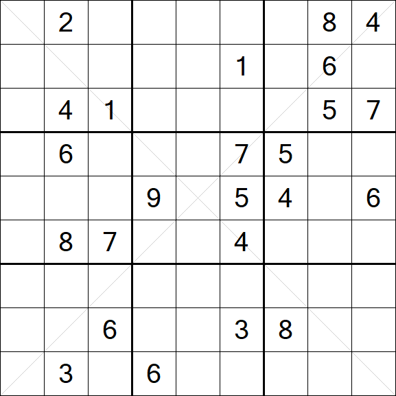 Sudoku X - Difficile