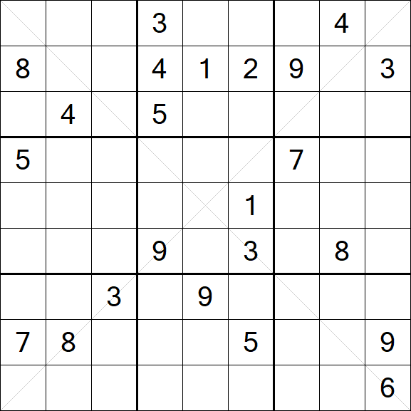 Sudoku X - Hard