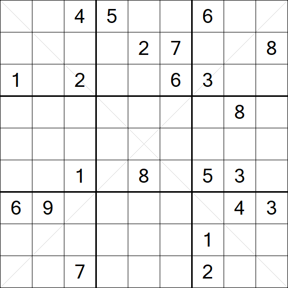Sudoku X - Schwierig