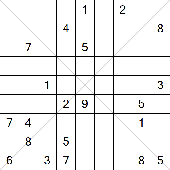 Sudoku X - Schwierig