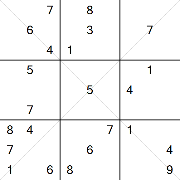 Sudoku X - Schwierig