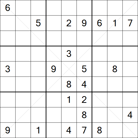 Sudoku X - Schwierig