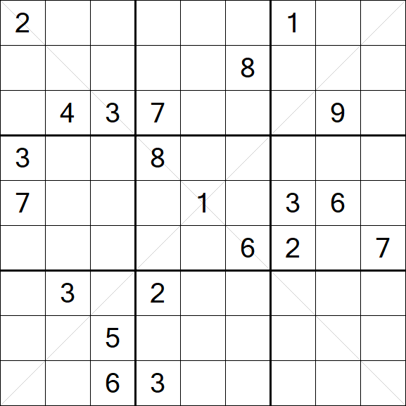 Sudoku X - Schwierig