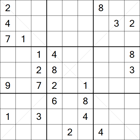 Sudoku X - Schwierig