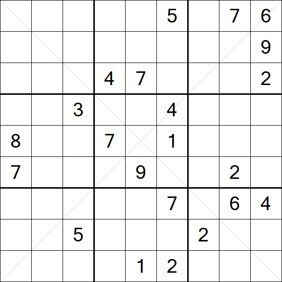 Sudoku X - Schwierig
