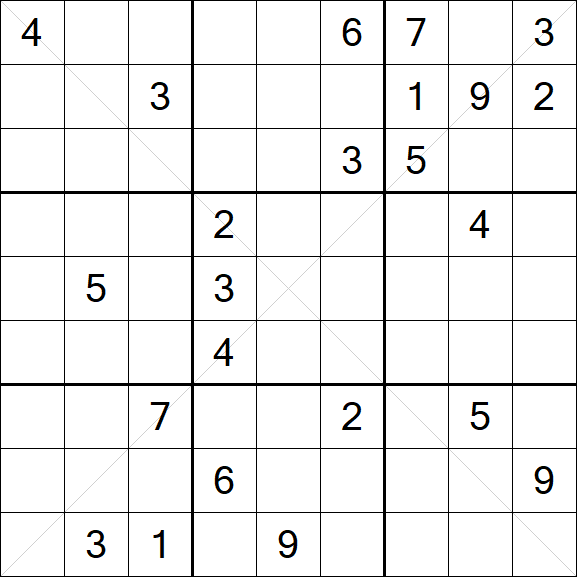 Sudoku X - Schwierig