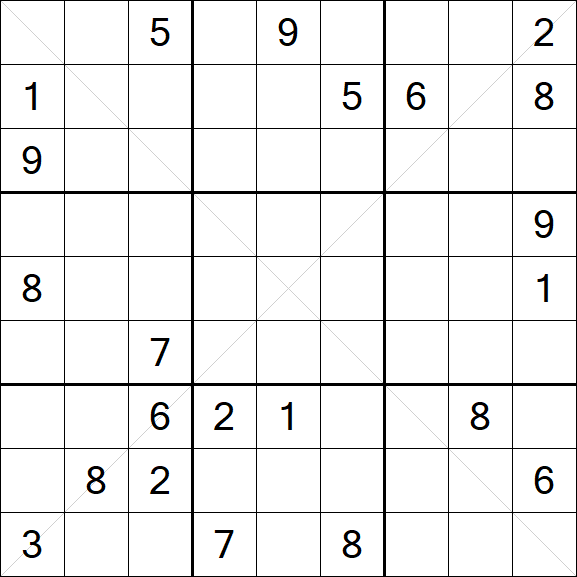 Sudoku X - Schwierig