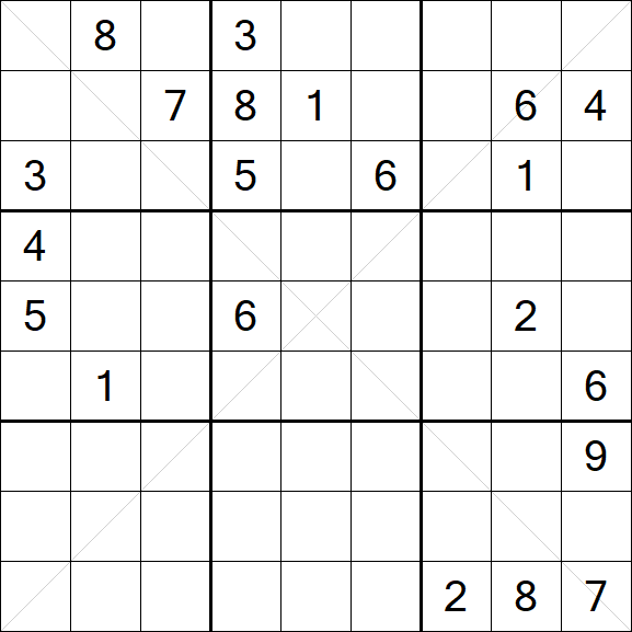Sudoku X - Schwierig