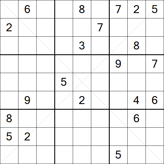Sudoku X - Difficile