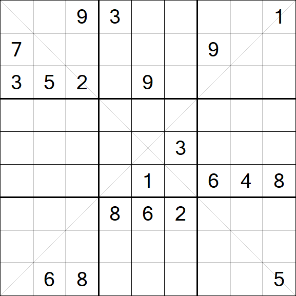 Sudoku X - Difficile