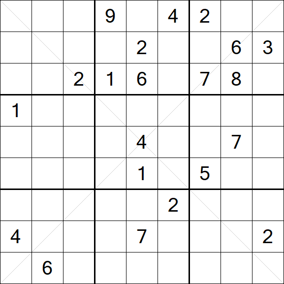 Sudoku X - Difficile
