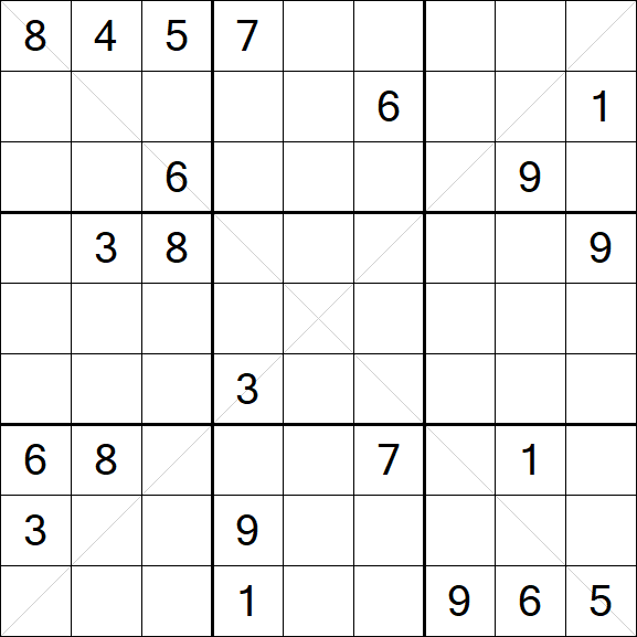 Sudoku X - Difficile