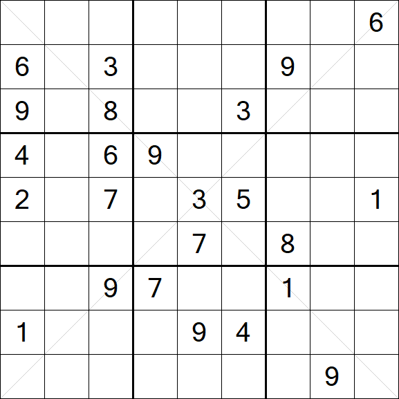 Sudoku X - Difficile
