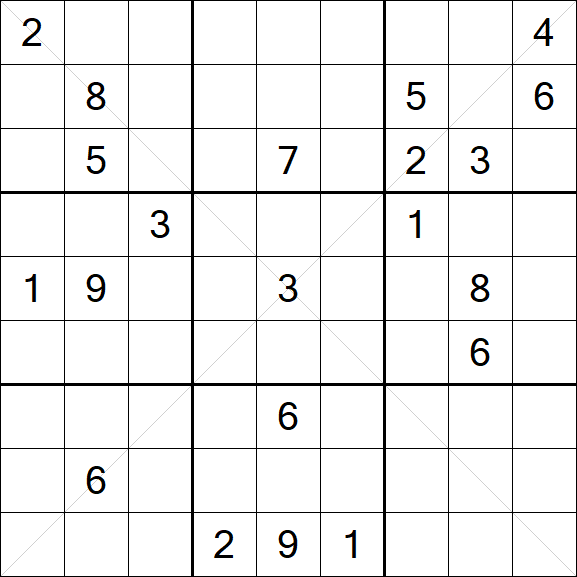 Sudoku X - Difficile