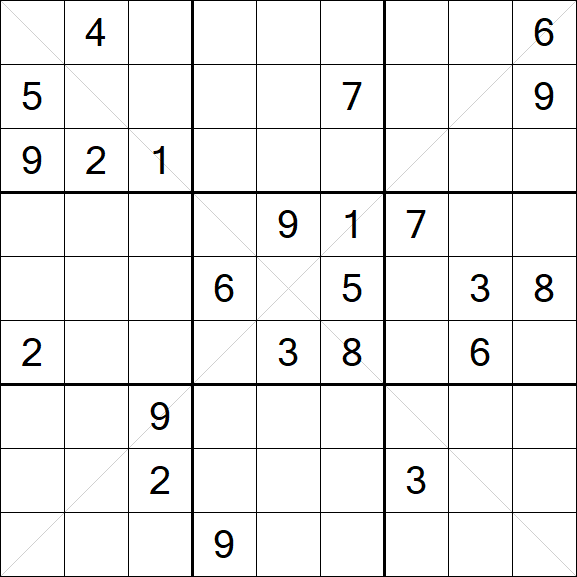 Sudoku X - Difficile