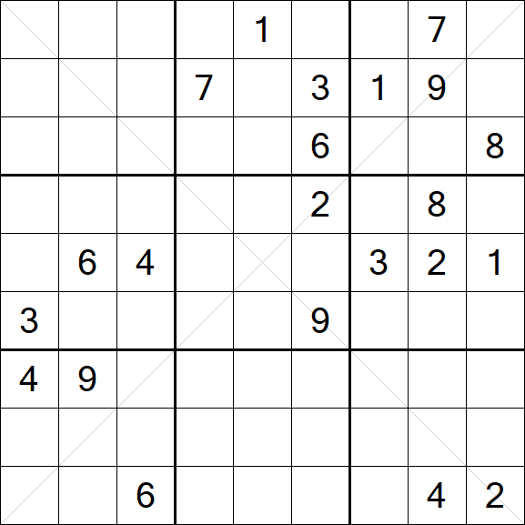 Sudoku X - Difficile