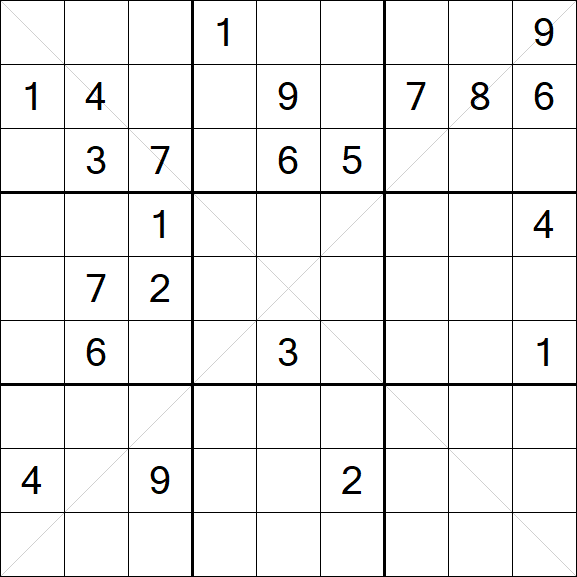 Sudoku X - Difficile