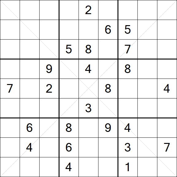 Sudoku X - Difficile