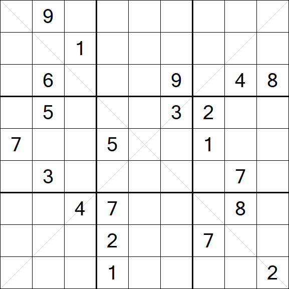 Sudoku X - Difficile