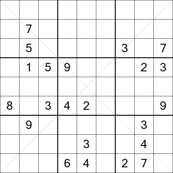 Sudoku X - Difficile