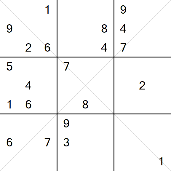 Sudoku X - Difficile