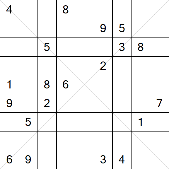 Sudoku X - Difficile