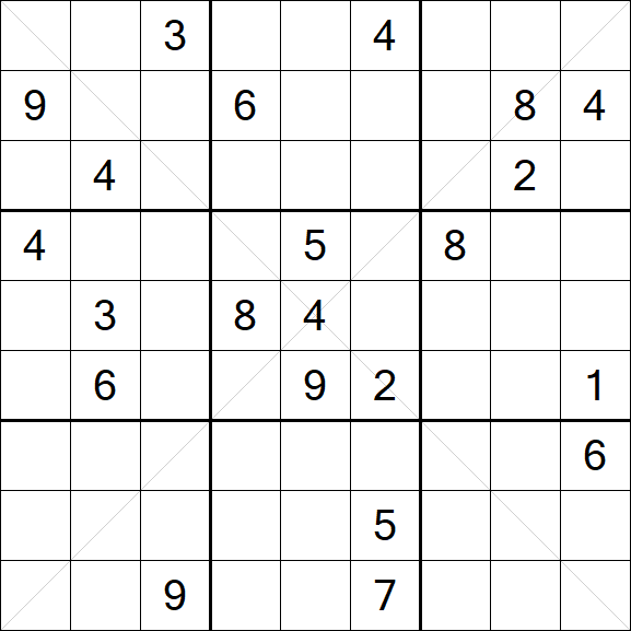 Sudoku X - Difficile