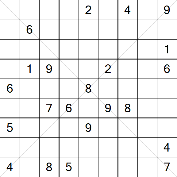 Sudoku X - Difficile