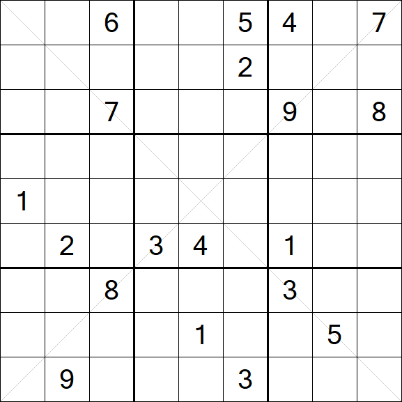 Sudoku X - Difficile