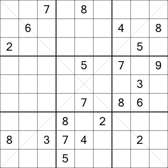 Sudoku X - Difficile