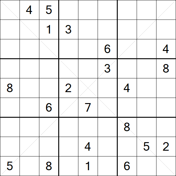 Sudoku X - Hard