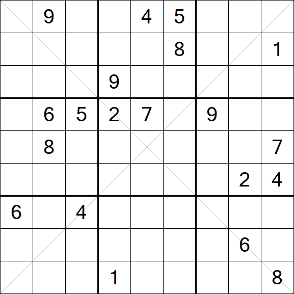 Sudoku X - Difficile