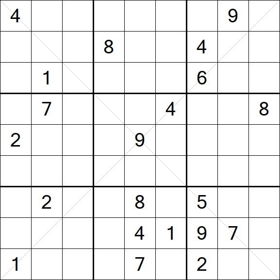 Sudoku X - Difficile